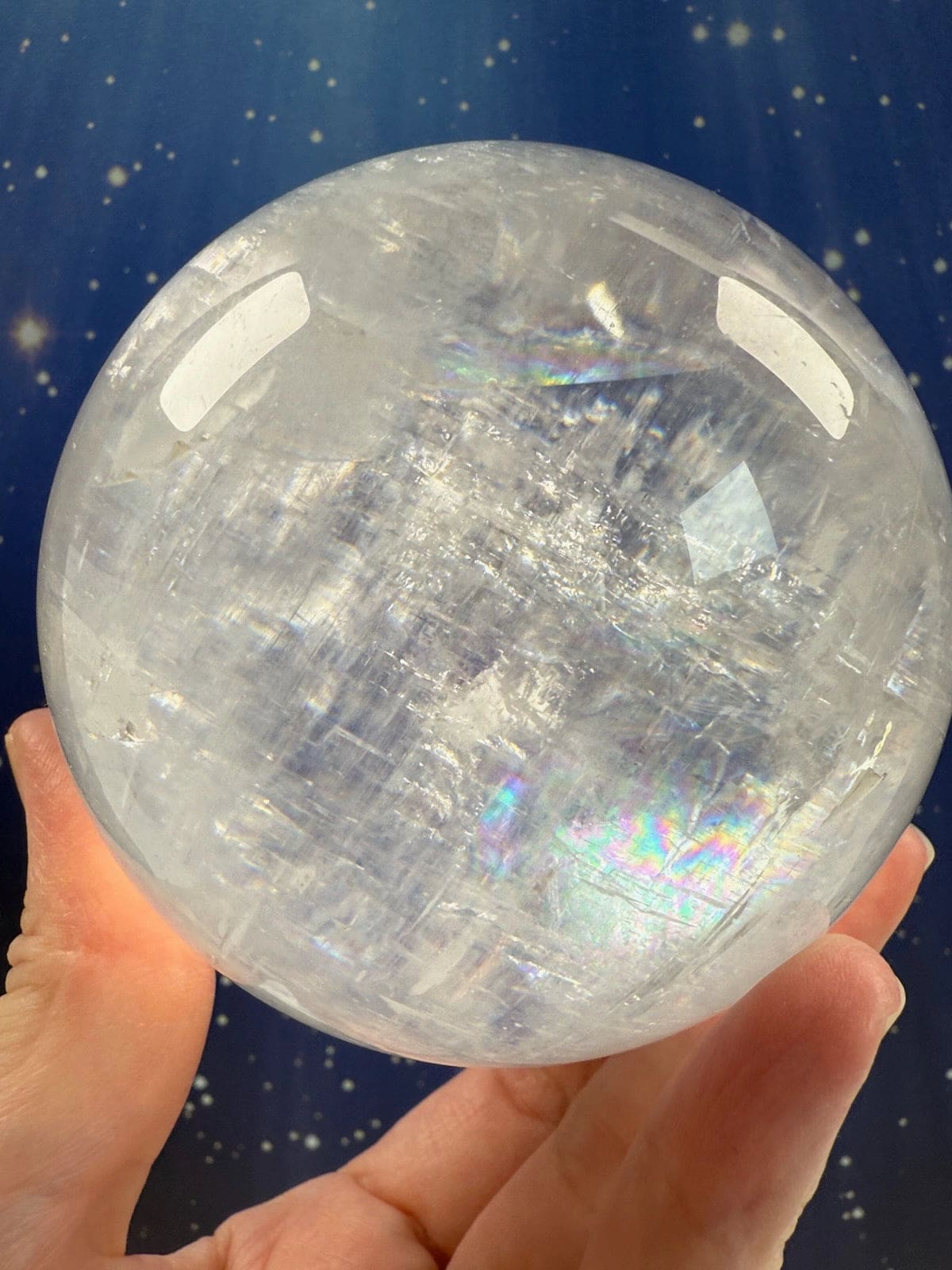 Optical Calcite Sphere with Star