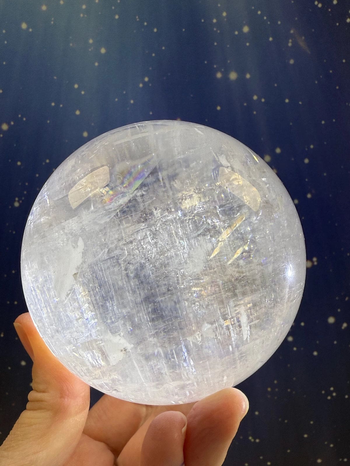 Optical Calcite Sphere with Star