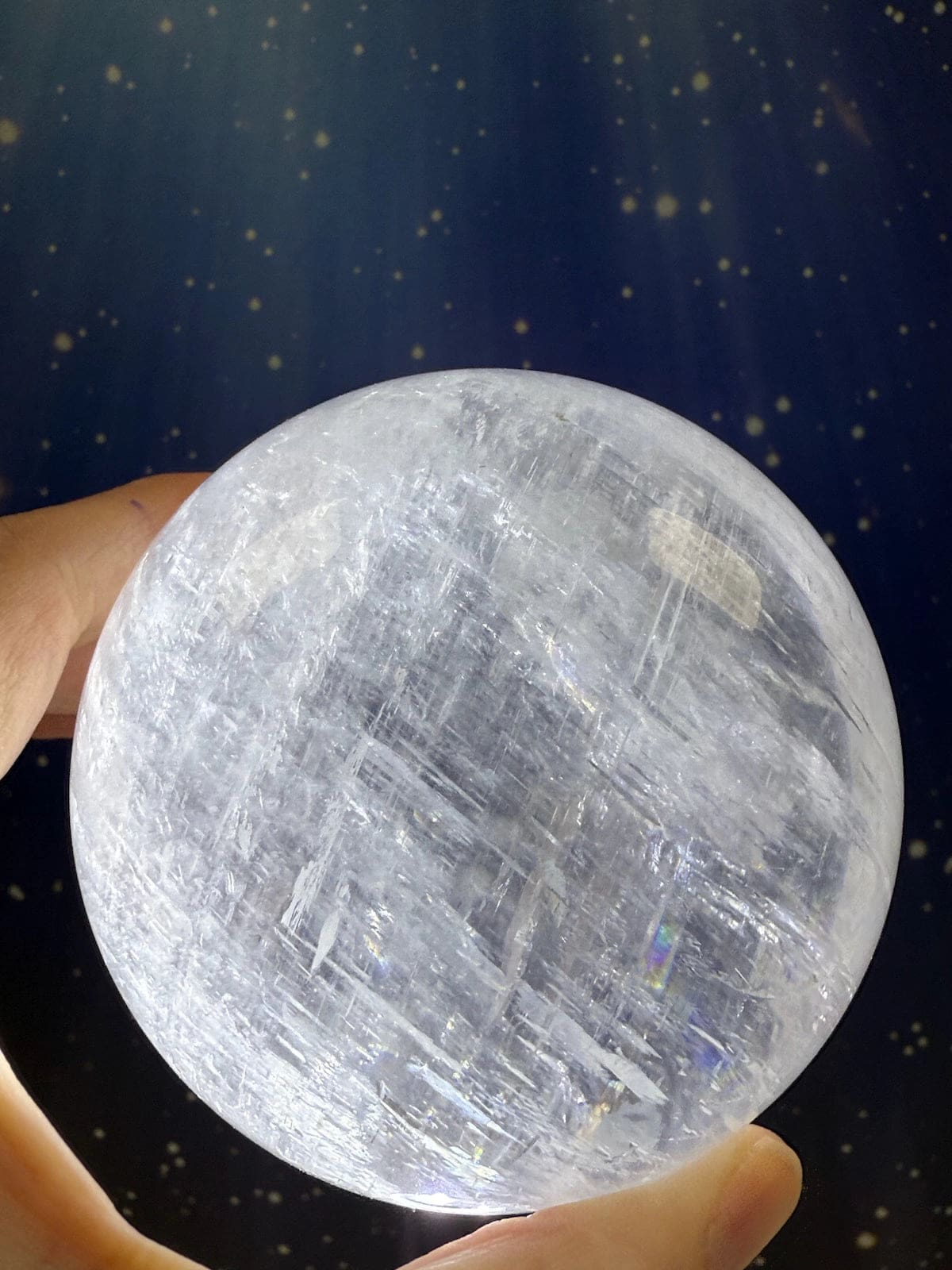 Optical Calcite Sphere with Star