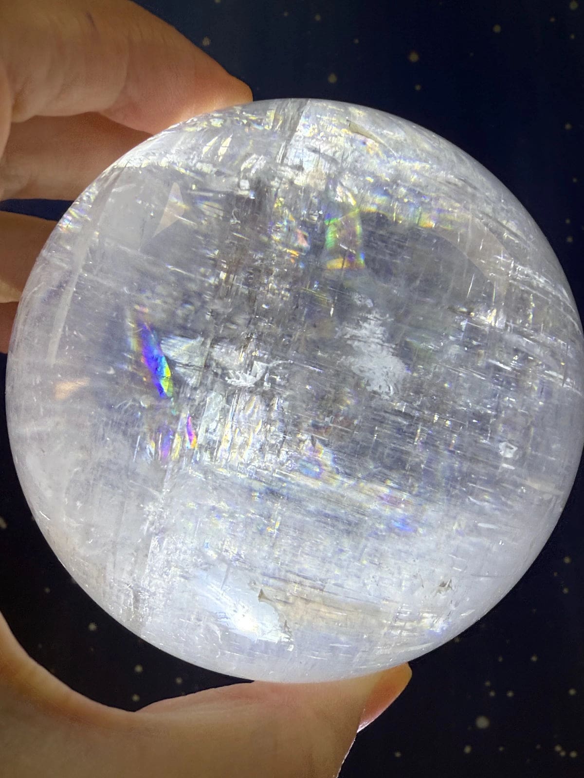 Optical Calcite Sphere with Star