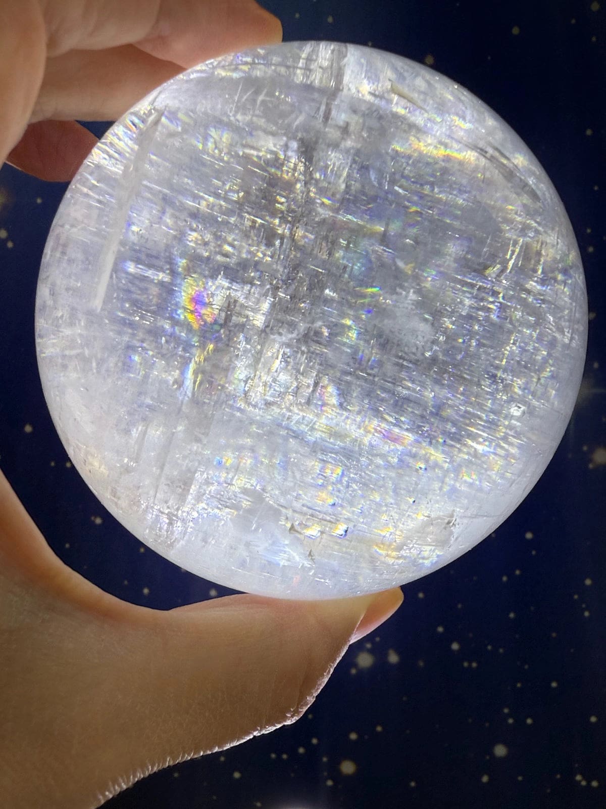 Optical Calcite Sphere with Star