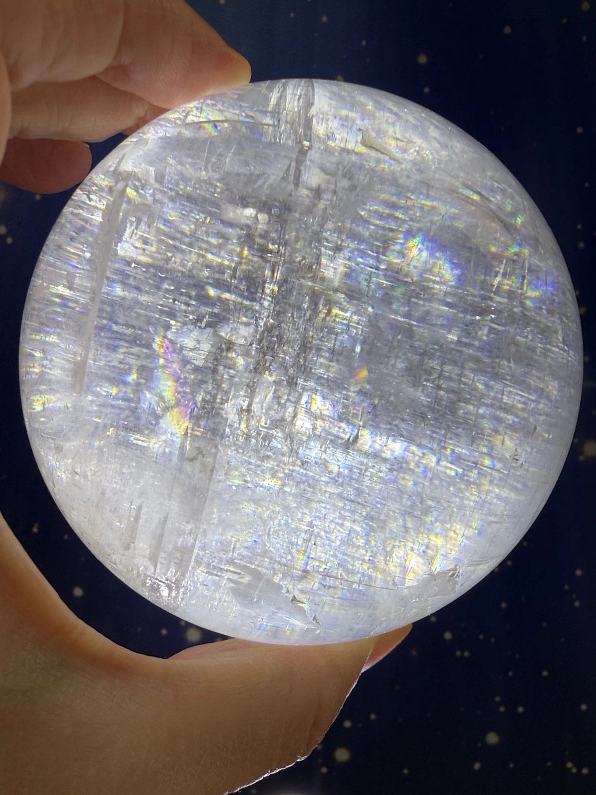 Optical Calcite Sphere with Star