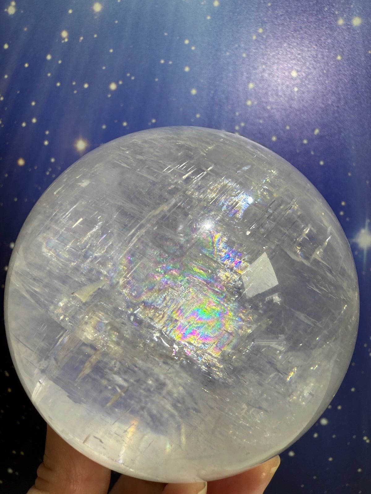 Optical Calcite Sphere with Star