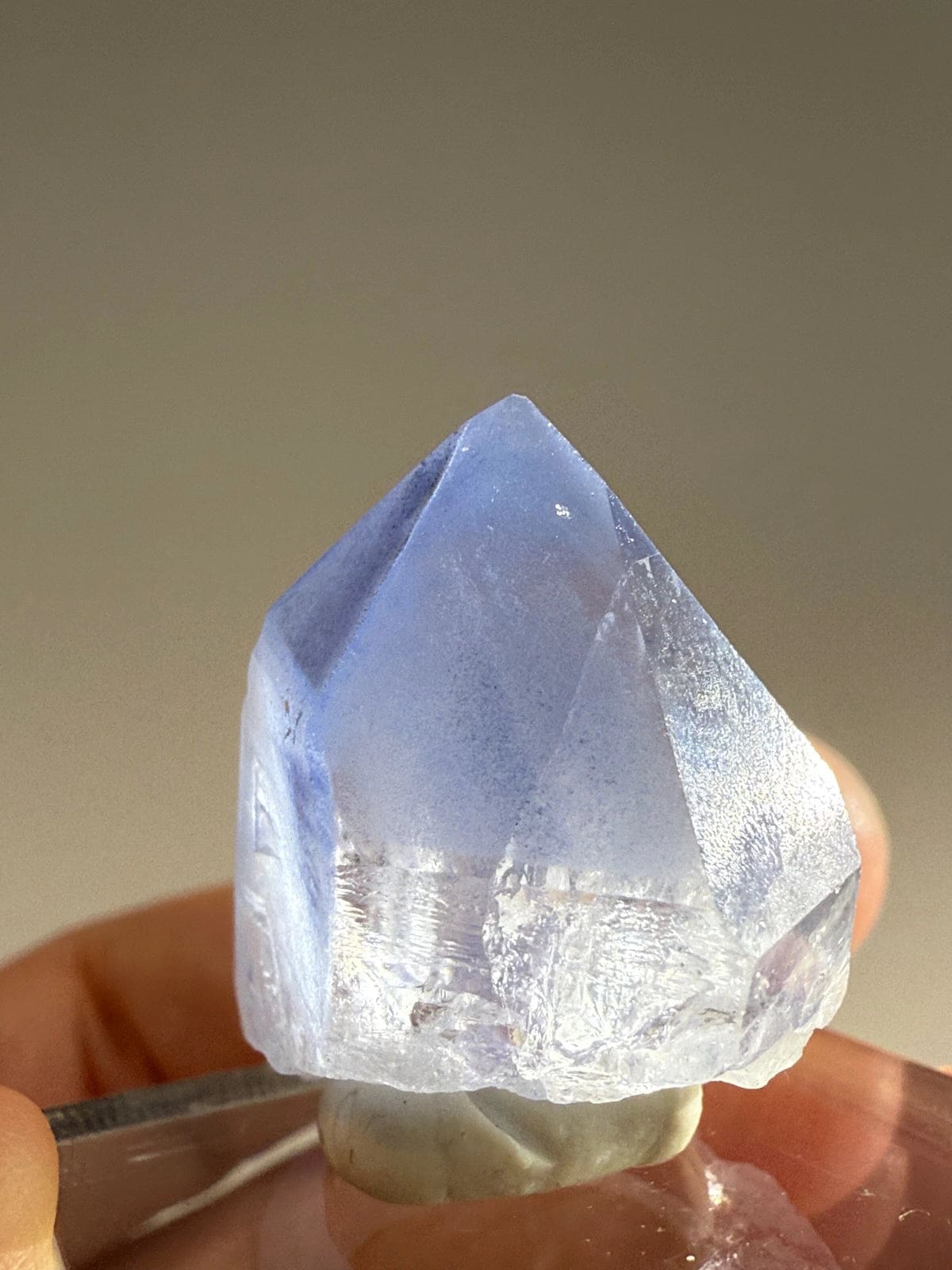 Rare Dumortierite in Quartz Point