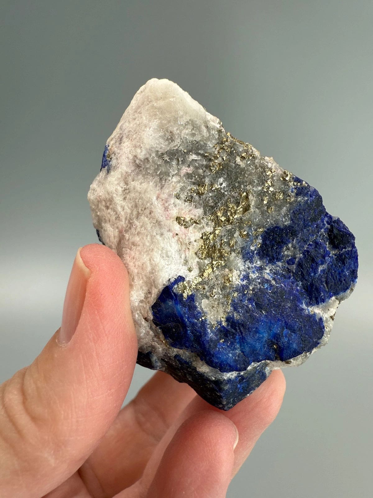 Rare Lazurite with Tugtupite and Pyrite