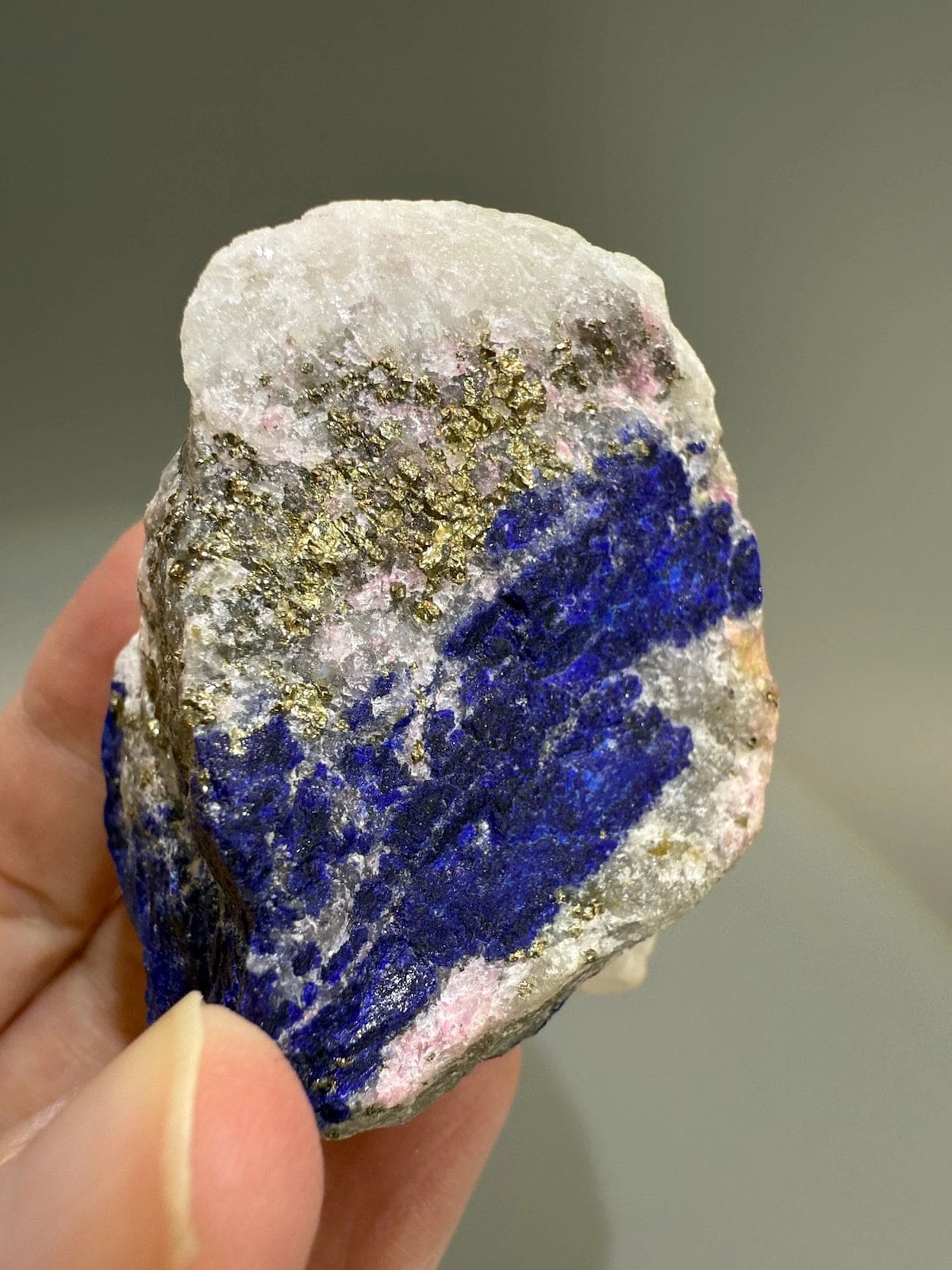 Rare Lazurite with Tugtupite and Pyrite