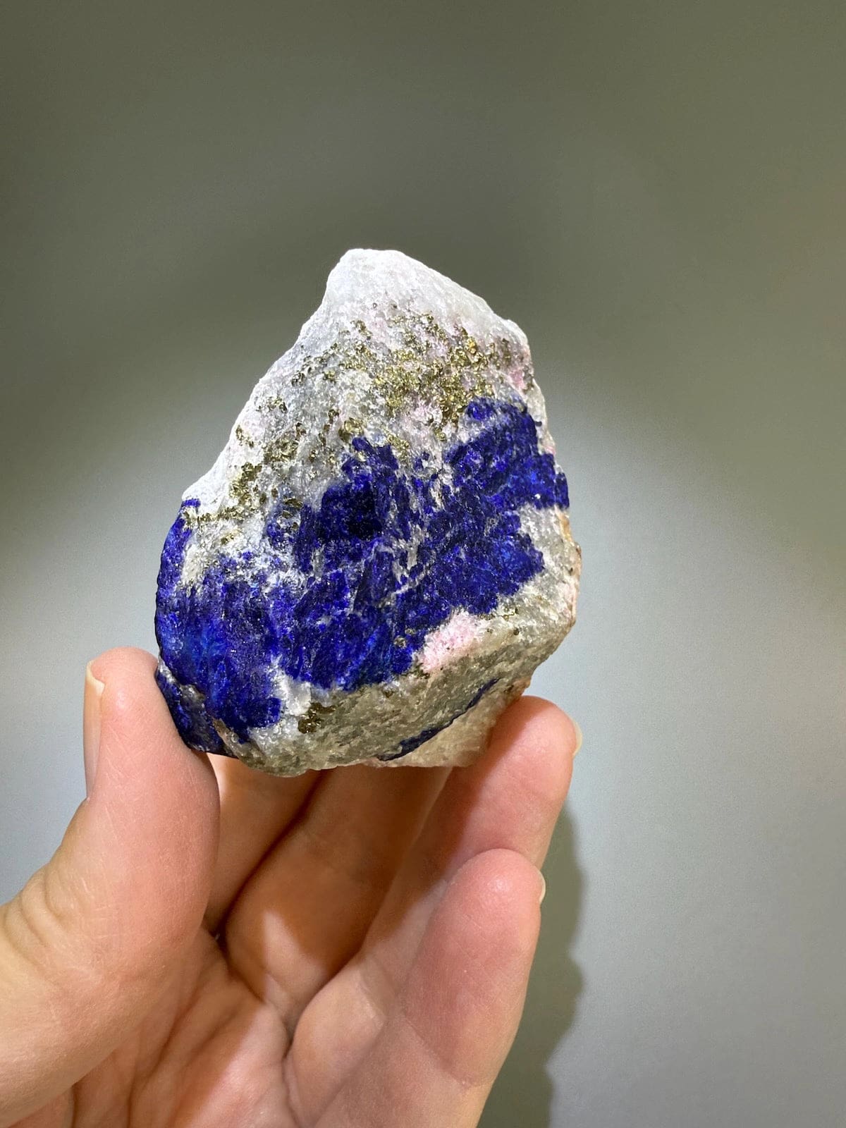 Rare Lazurite with Tugtupite and Pyrite