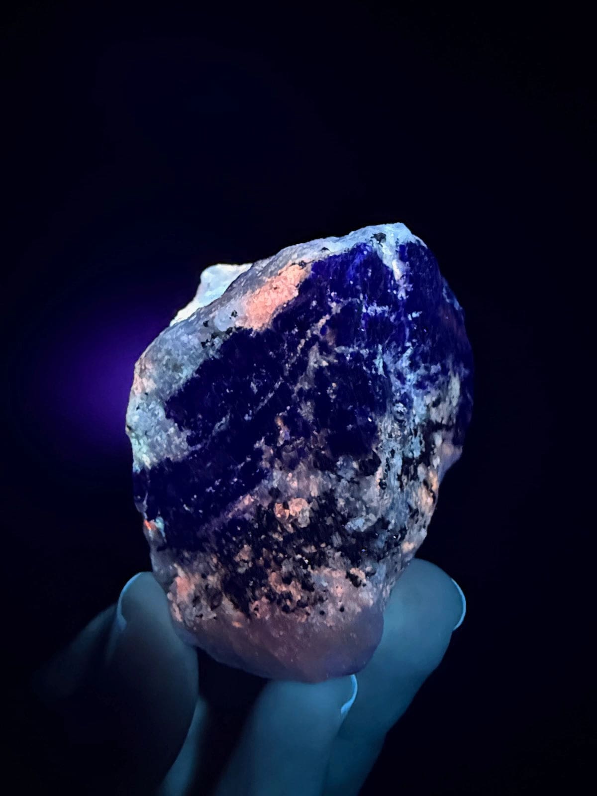 Rare Lazurite with Tugtupite and Pyrite