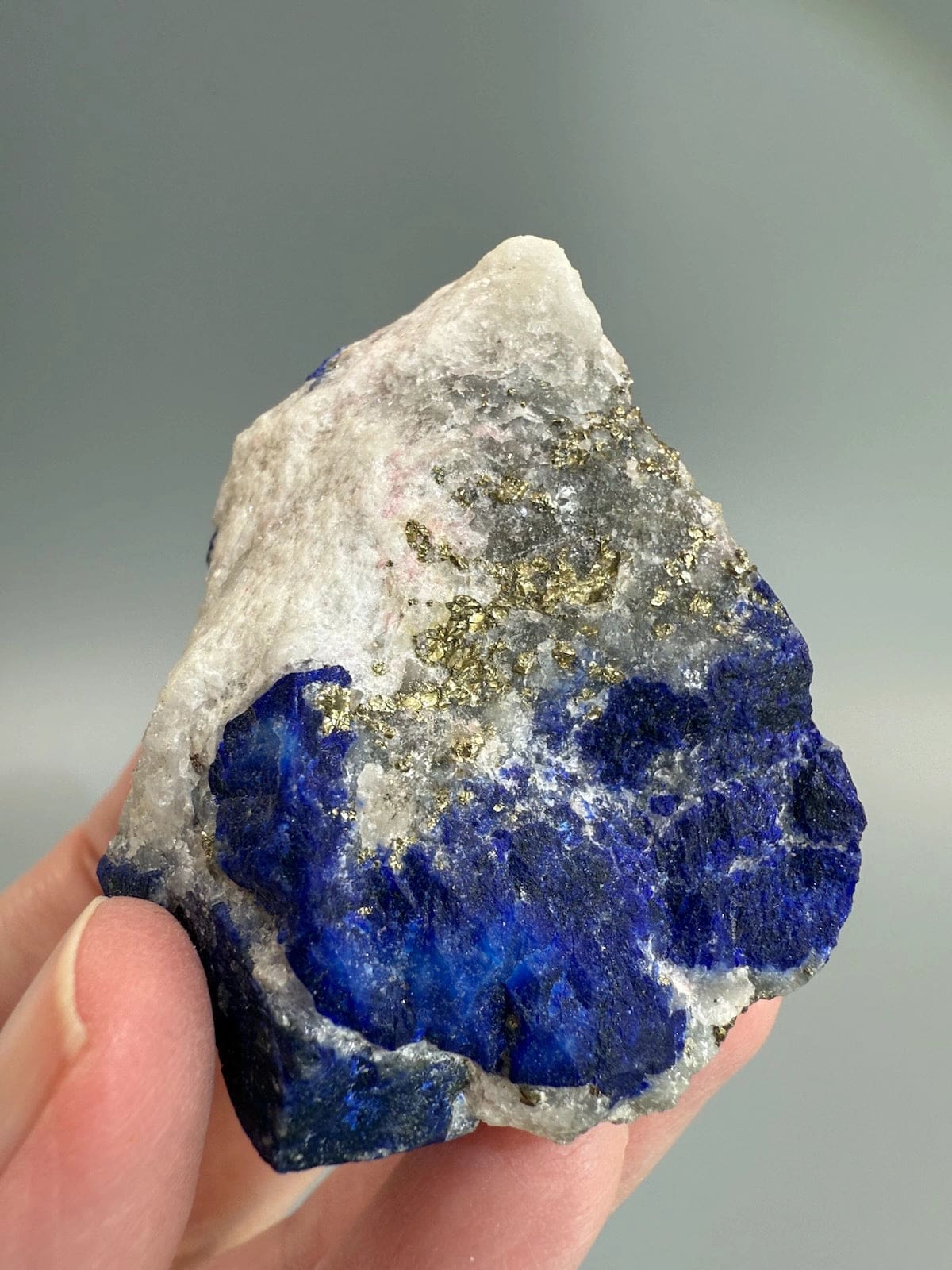 Rare Lazurite with Tugtupite and Pyrite