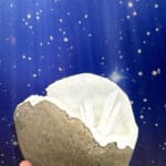 Scolecite Spray in Quartz Geode