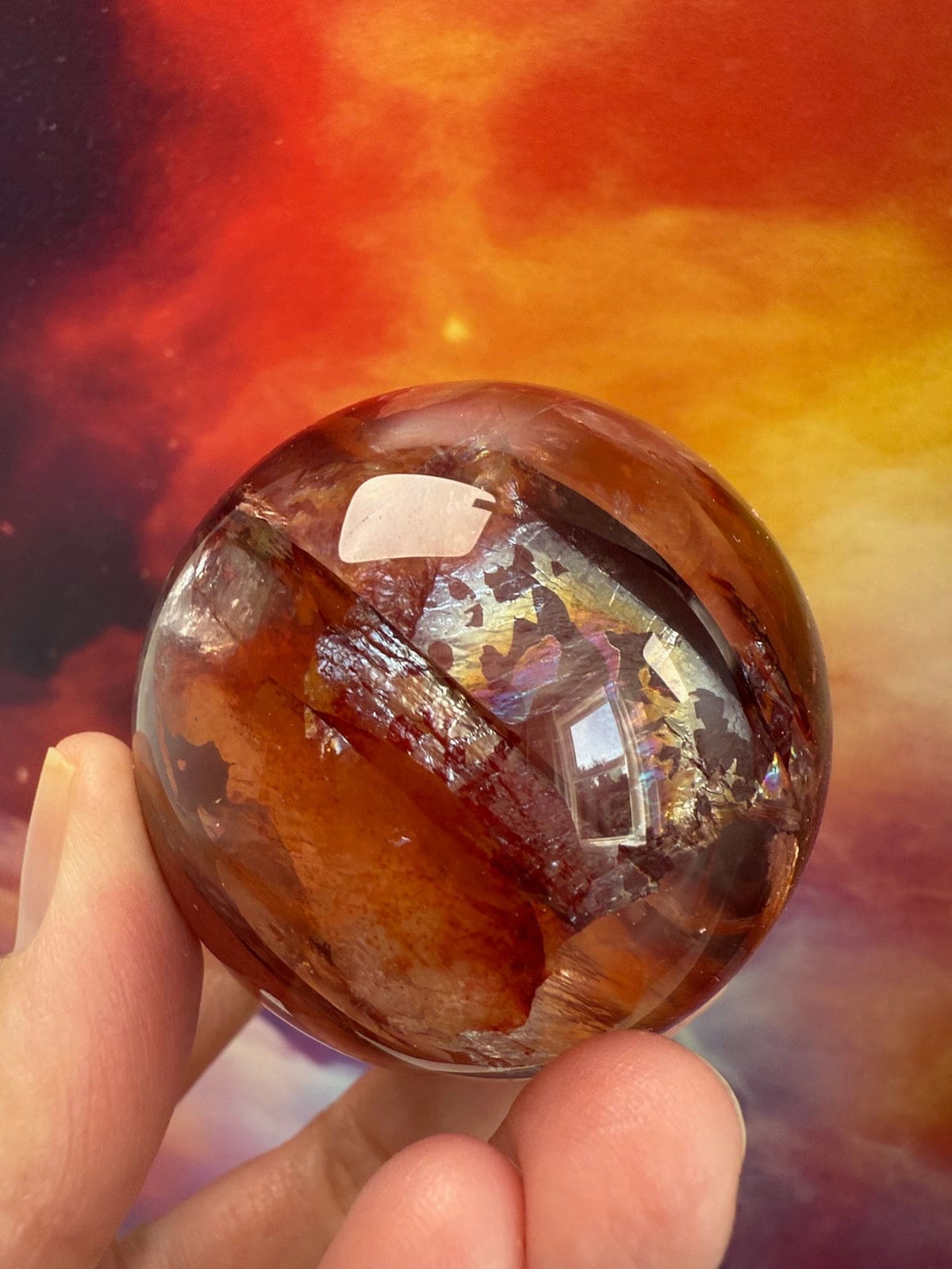 Star Fire Quartz Sphere