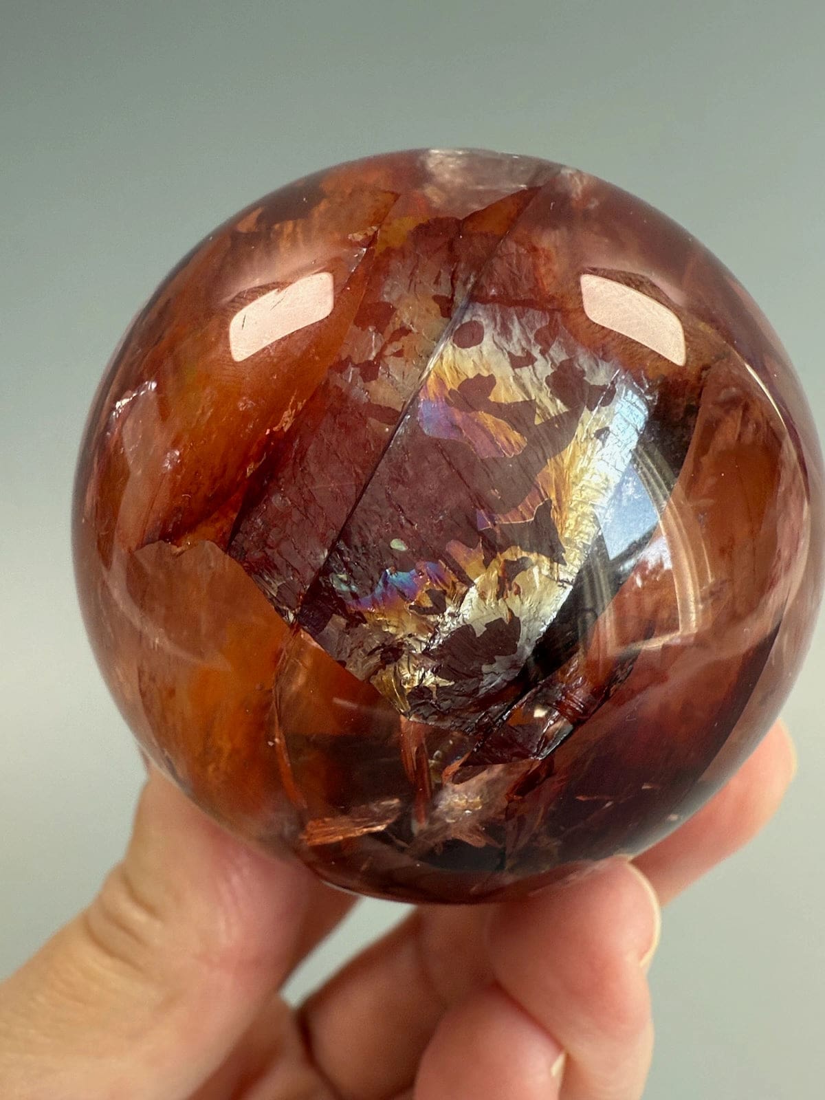 Star Fire Quartz Sphere