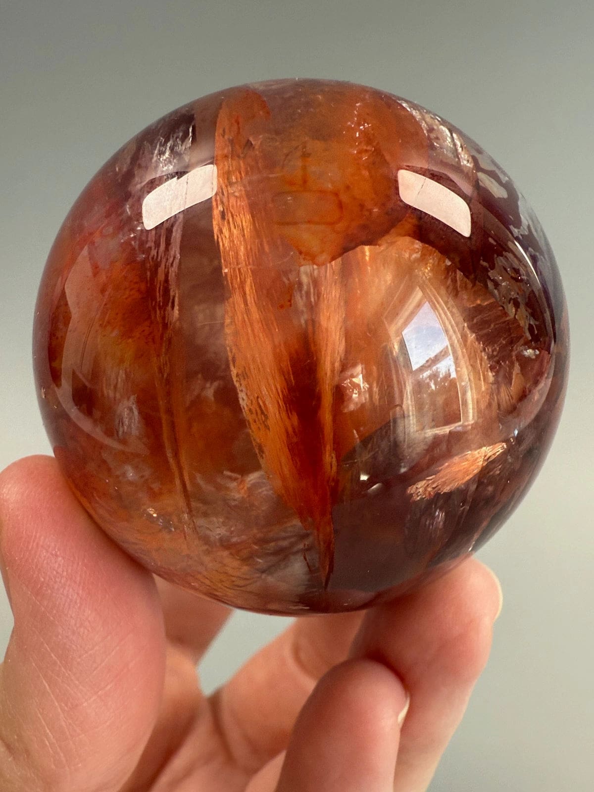 Star Fire Quartz Sphere