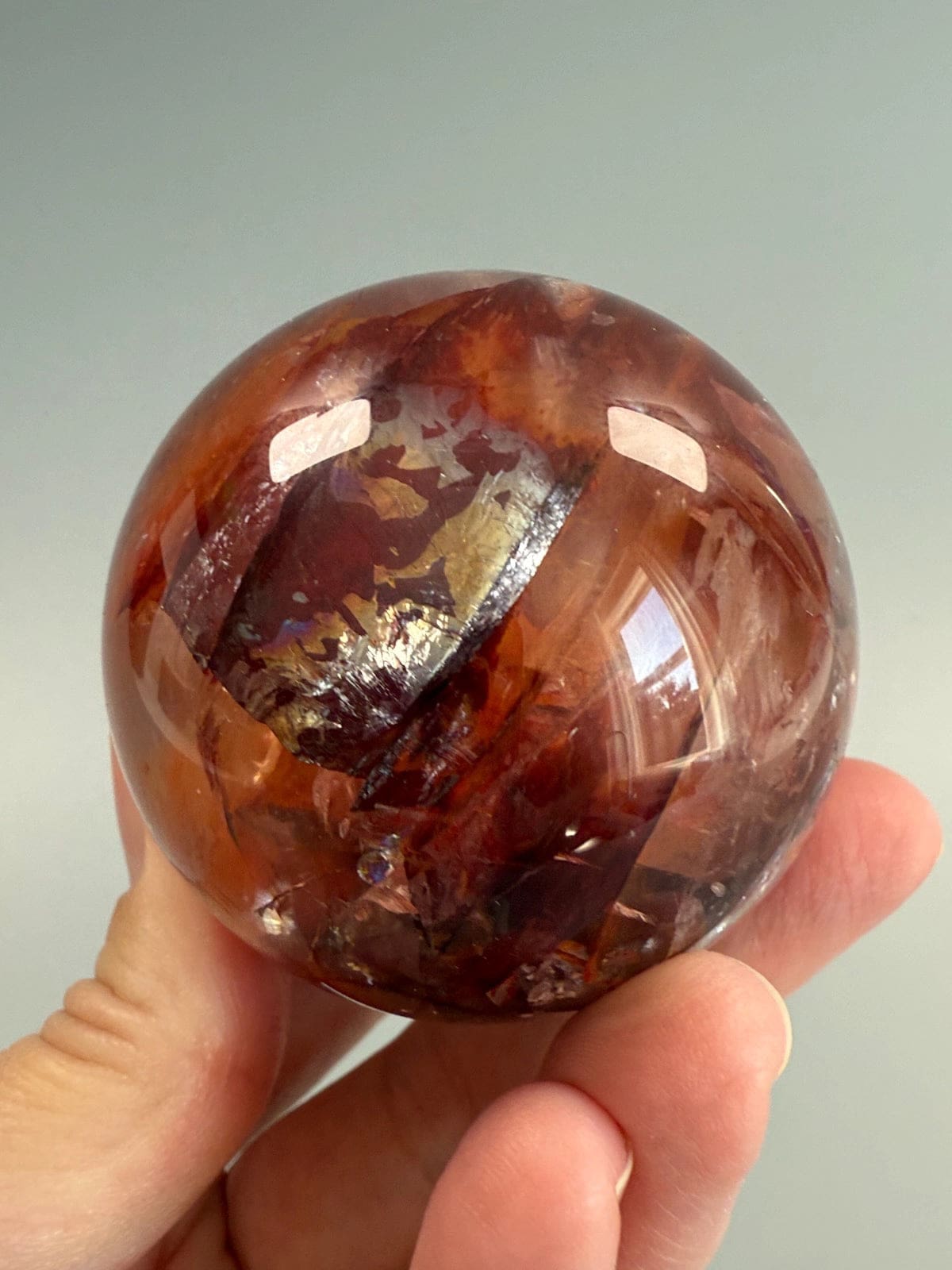 Star Fire Quartz Sphere