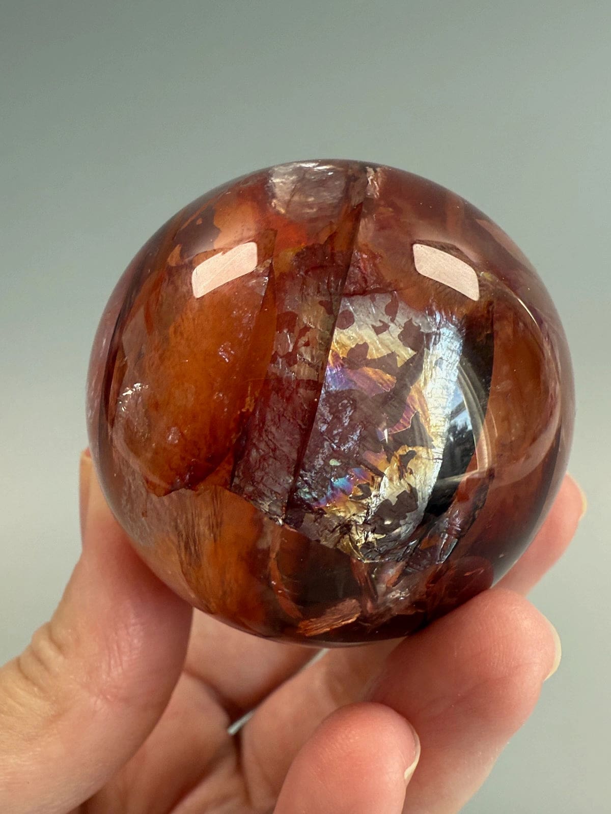 Star Fire Quartz Sphere