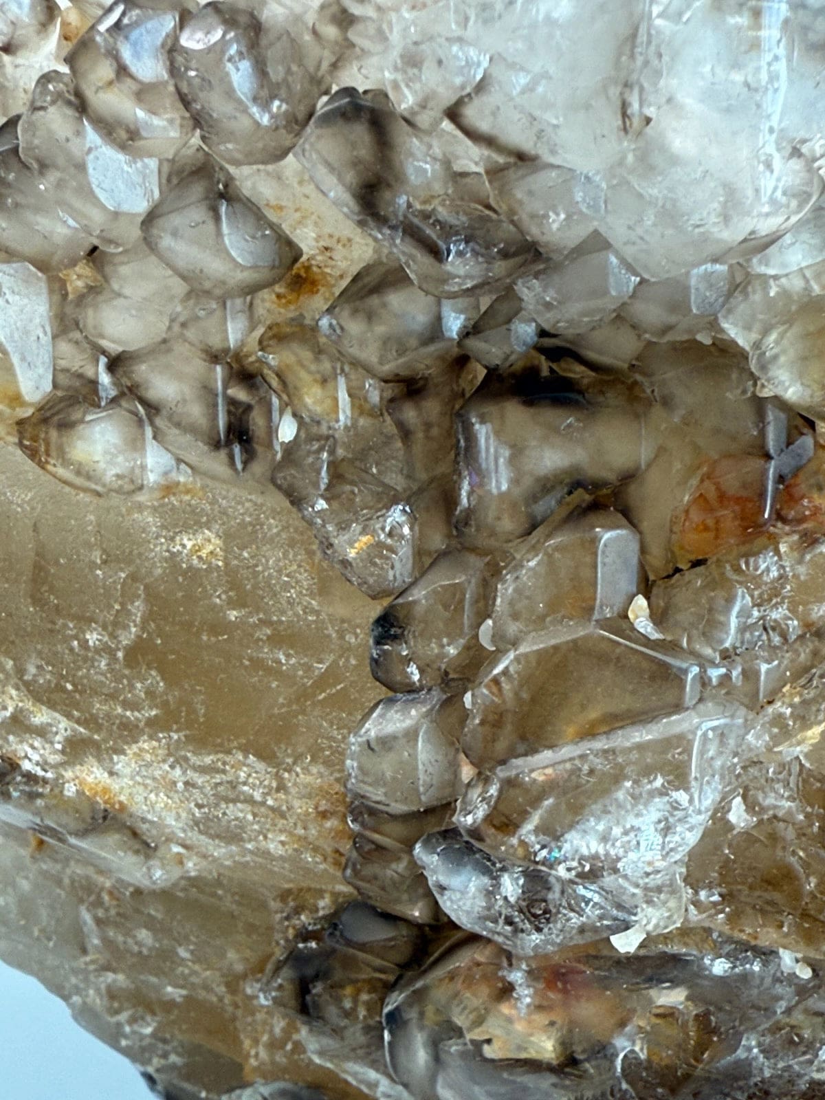 Statement Large Natural Citrine with Smokey Elestial Skull