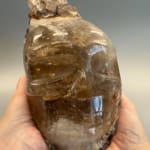 Statement Large Natural Citrine with Smokey Elestial Skull