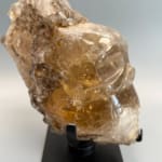 Statement Large Natural Citrine with Smokey Elestial Skull