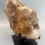 Statement Large Natural Citrine with Smokey Elestial Skull